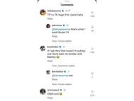 Ben Shelton and Tommy Paul comment on @nothingmajorshow's Instagram post